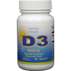 VITAMIN D-3 5000 IU  60 Tablets