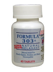FORMULA 303 ® Natural Relaxant Natural Relief For Muscle Spasm, Tension and Stress 45 Tablets